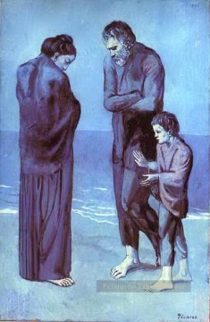 La tragédie 1903 cubiste Pablo Picasso Peinture à l'huile
